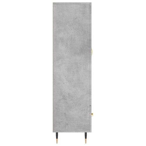 Skab 69,5x31x115 cm konstrueret træ betongrå