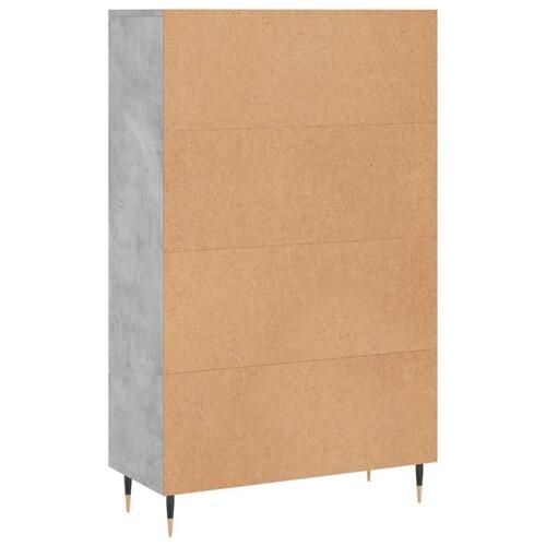 Skab 69,5x31x115 cm konstrueret træ betongrå