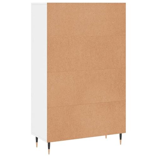 Skab 69,5x31x115 cm konstrueret træ hvid højglans