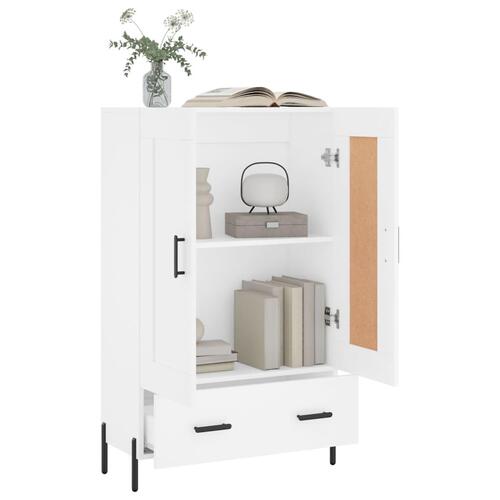 Skab 69,5x31x115 cm konstrueret træ hvid