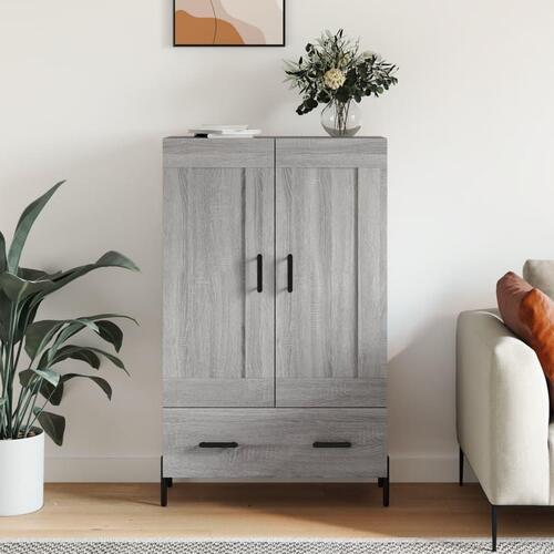 Skab 69,5x31x115 cm konstrueret træ grå sonoma-eg