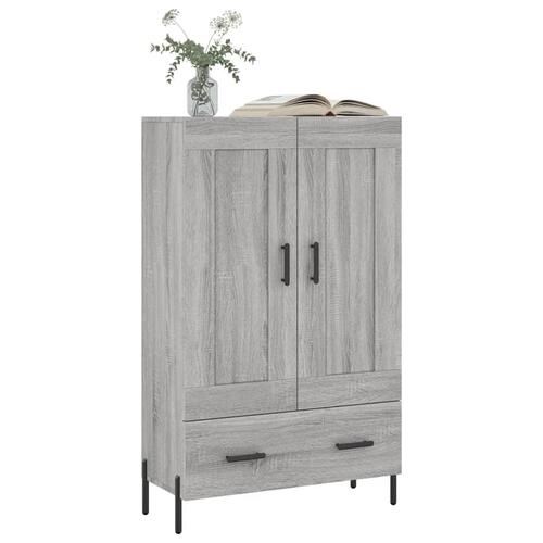 Skab 69,5x31x115 cm konstrueret træ grå sonoma-eg