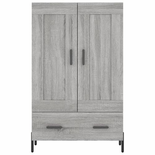 Skab 69,5x31x115 cm konstrueret træ grå sonoma-eg
