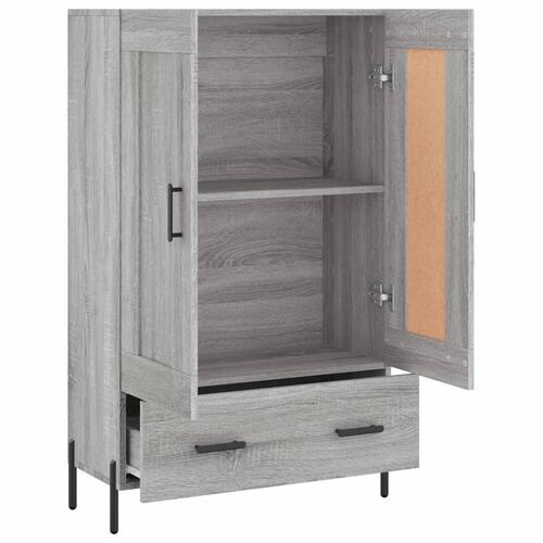 Skab 69,5x31x115 cm konstrueret træ grå sonoma-eg