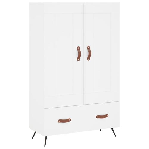 Skab 69,5x31x115 cm konstrueret træ hvid