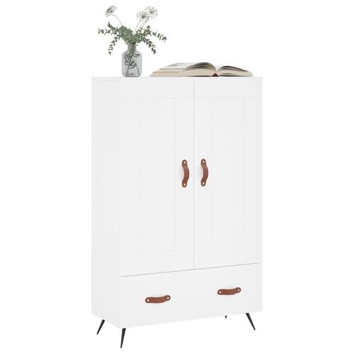 Skab 69,5x31x115 cm konstrueret træ hvid
