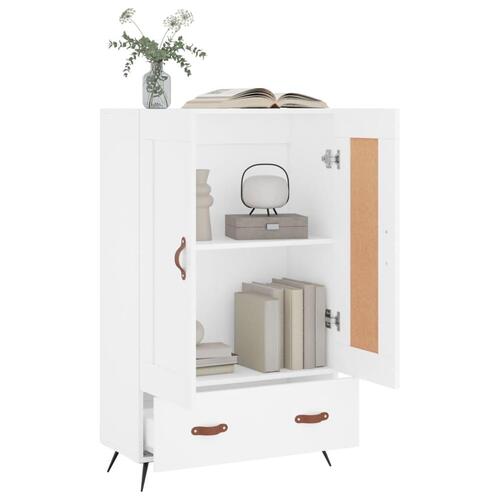 Skab 69,5x31x115 cm konstrueret træ hvid