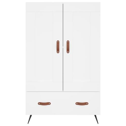 Skab 69,5x31x115 cm konstrueret træ hvid