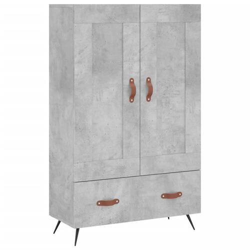 Skab 69,5x31x115 cm konstrueret træ betongrå