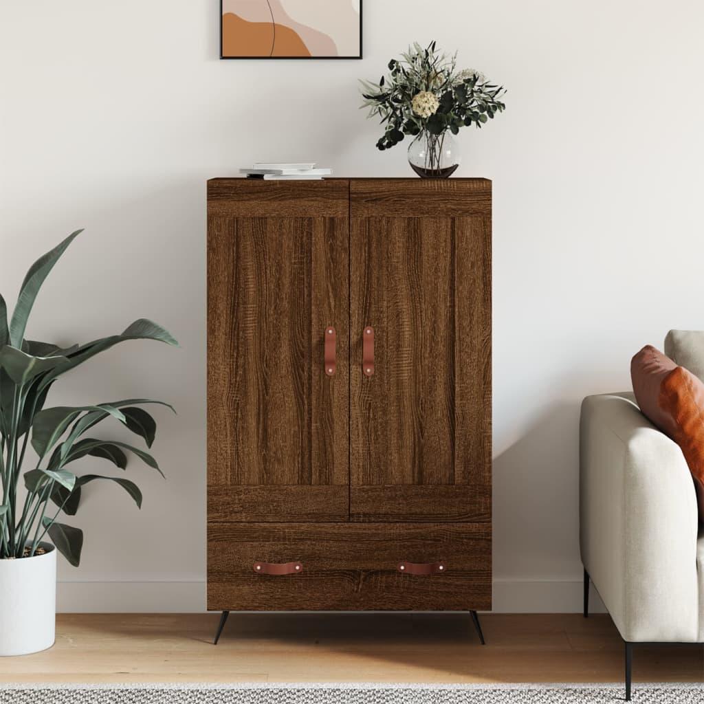Skab 69,5x31x115 cm konstrueret træ brun sonoma-eg