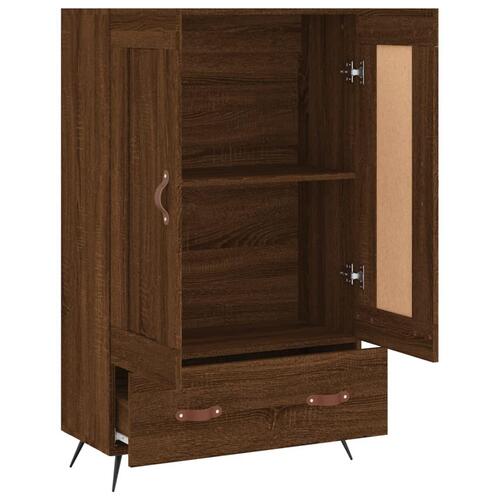 Skab 69,5x31x115 cm konstrueret træ brun sonoma-eg
