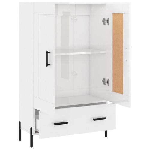 Skab 69,5x31x115 cm konstrueret træ hvid højglans