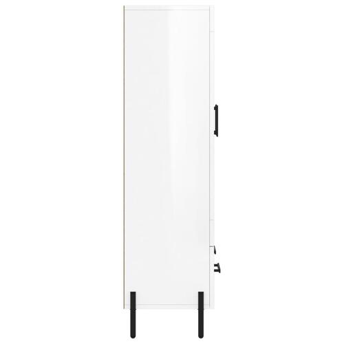 Skab 69,5x31x115 cm konstrueret træ hvid højglans