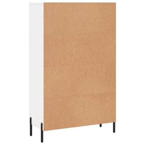 Skab 69,5x31x115 cm konstrueret træ hvid højglans