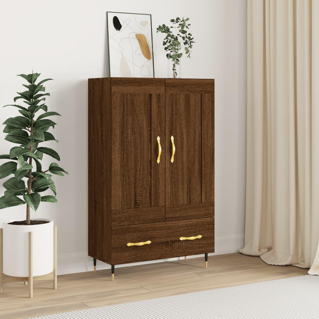 Skab 69,5x31x115 cm konstrueret træ brun sonoma-eg