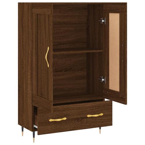 Skab 69,5x31x115 cm konstrueret træ brun sonoma-eg