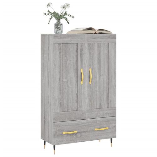 Skab 69,5x31x115 cm konstrueret træ grå sonoma-eg