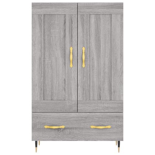 Skab 69,5x31x115 cm konstrueret træ grå sonoma-eg