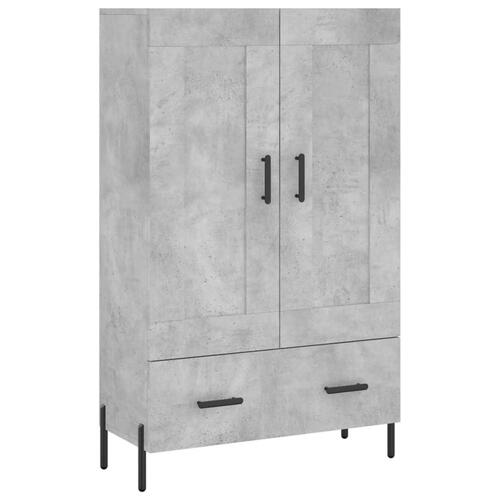 Skab 69,5x31x115 cm konstrueret træ betongrå
