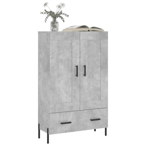 Skab 69,5x31x115 cm konstrueret træ betongrå