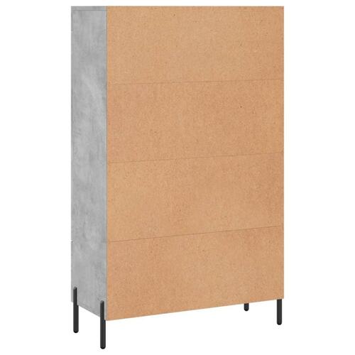 Skab 69,5x31x115 cm konstrueret træ betongrå