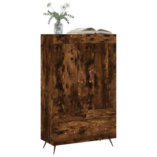 Skab 69,5x31x115 cm konstrueret træ røget sonoma-eg