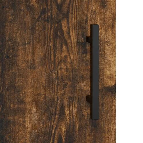 Skrivebord 140x50x75 cm konstrueret træ røget egetræsfarve