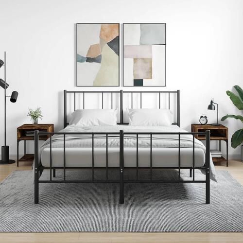 Sengeborde 2 stk. 40x41x50 cm røget egetræsfarve