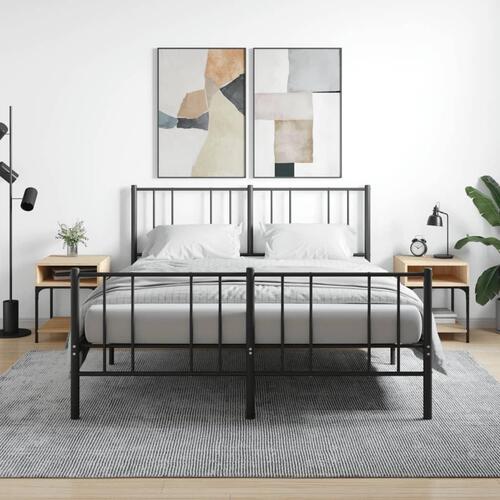 Sengeborde 2 stk. 40x41x50 cm konstrueret træ sonoma-eg