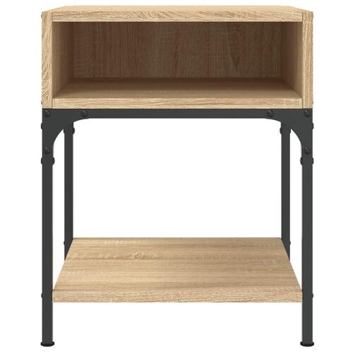 Sengeborde 2 stk. 40x41x50 cm konstrueret træ sonoma-eg
