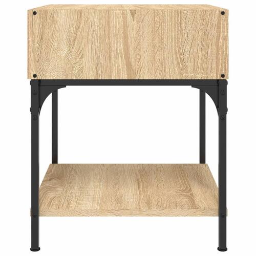 Sengeborde 2 stk. 40x41x50 cm konstrueret træ sonoma-eg