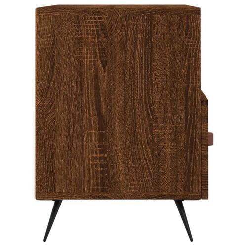 Tv-bord 80x36x50 cm konstrueret træ brun egetræsfarve