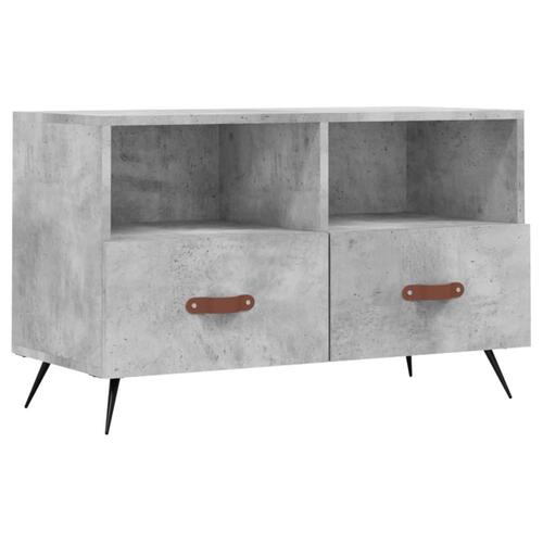 Tv-bord 80x36x50 cm konstrueret træ betongrå