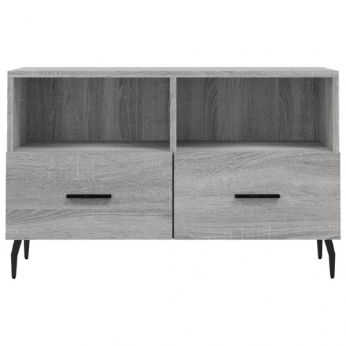 Tv-bord med 2 skuffer 80 x 36 x 50 cm - grå sonoma-eg