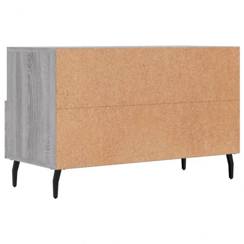 Tv-bord med 2 skuffer 80 x 36 x 50 cm - grå sonoma-eg