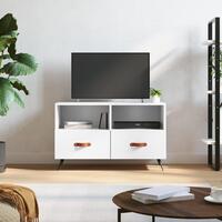 Tv-bord 80x36x50 cm konstrueret træ hvid