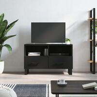 Tv-bord 80x36x50 cm konstrueret træ sort