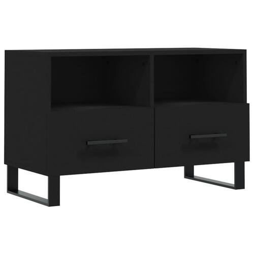 Tv-bord 80x36x50 cm konstrueret træ sort