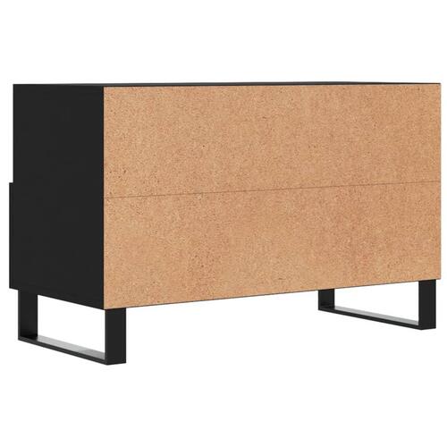 Tv-bord 80x36x50 cm konstrueret træ sort