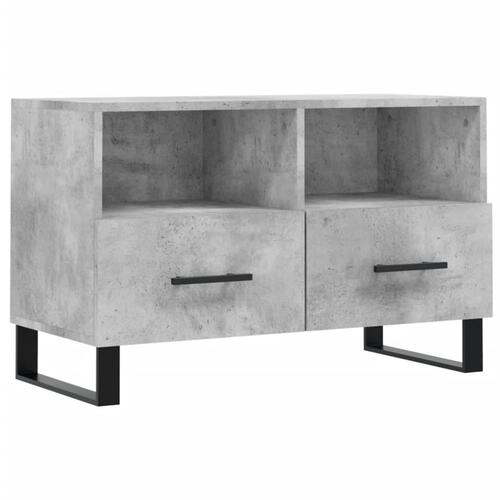 Tv-bord 80x36x50 cm konstrueret træ betongrå