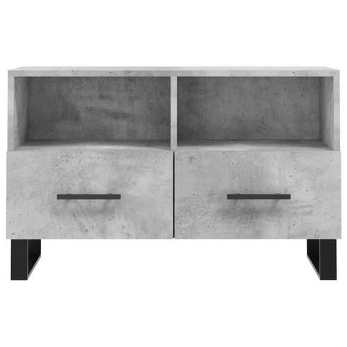 Tv-bord 80x36x50 cm konstrueret træ betongrå