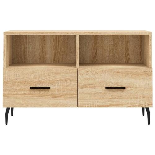 Tv-bord 80x36x50 cm konstrueret træ sonoma-eg