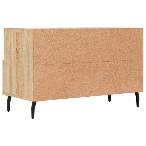 Tv-bord 80x36x50 cm konstrueret træ sonoma-eg