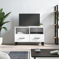 Tv-bord 80x36x50 cm konstrueret træ hvid