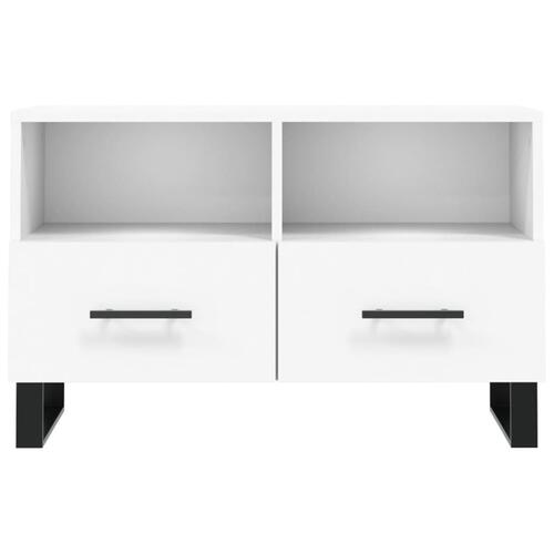 Tv-bord 80x36x50 cm konstrueret træ hvid