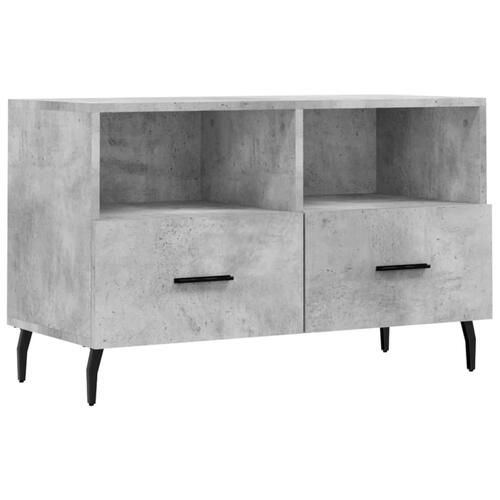 Tv-bord 80x36x50 cm konstrueret træ betongrå