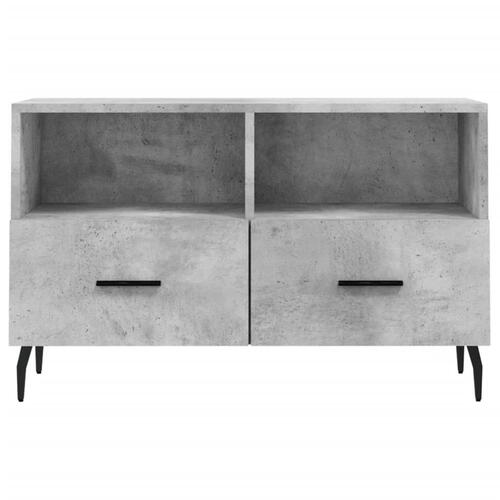 Tv-bord 80x36x50 cm konstrueret træ betongrå