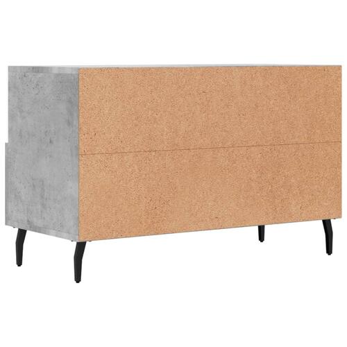 Tv-bord 80x36x50 cm konstrueret træ betongrå