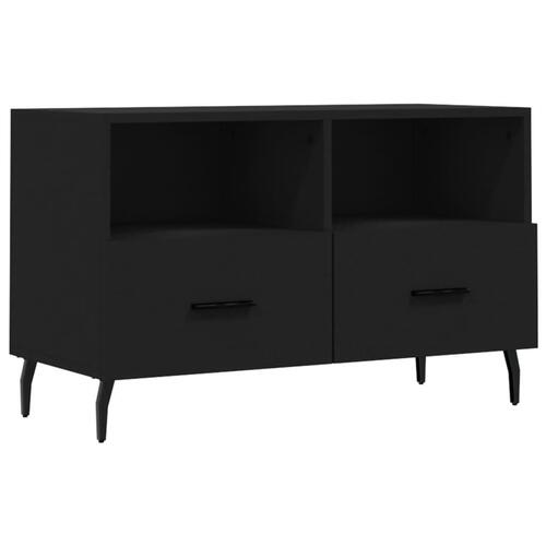 Tv-bord 80x36x50 cm konstrueret træ sort