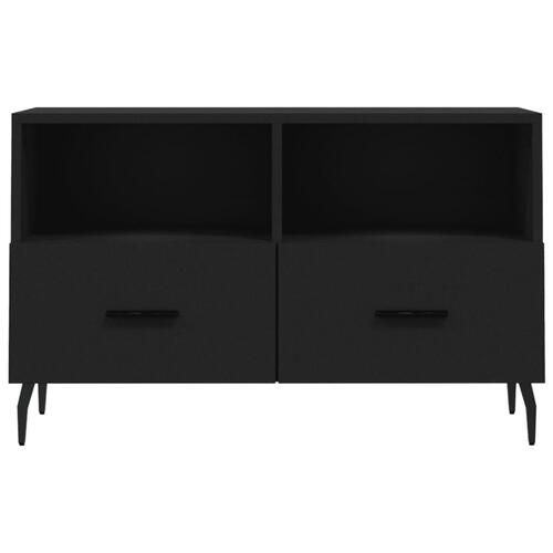 Tv-bord 80x36x50 cm konstrueret træ sort